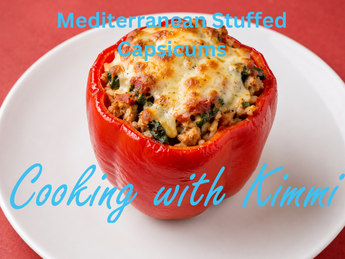 Cooking with Kimmi - Mediterranean Stuffed Capsicums