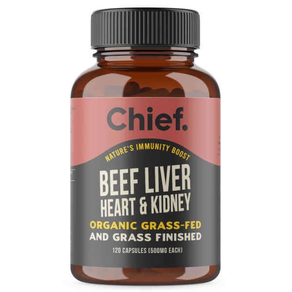 Chief Organic Beef Liver Heart &amp; Kidney 120 Caps