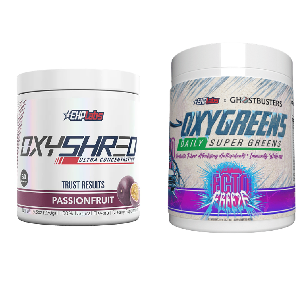 EHPLabs OxyShred 60 Serves + FREE Oxygreens ( Oxygreen Flavour Random Ghostbuster edition Dated MAR 2026 ))