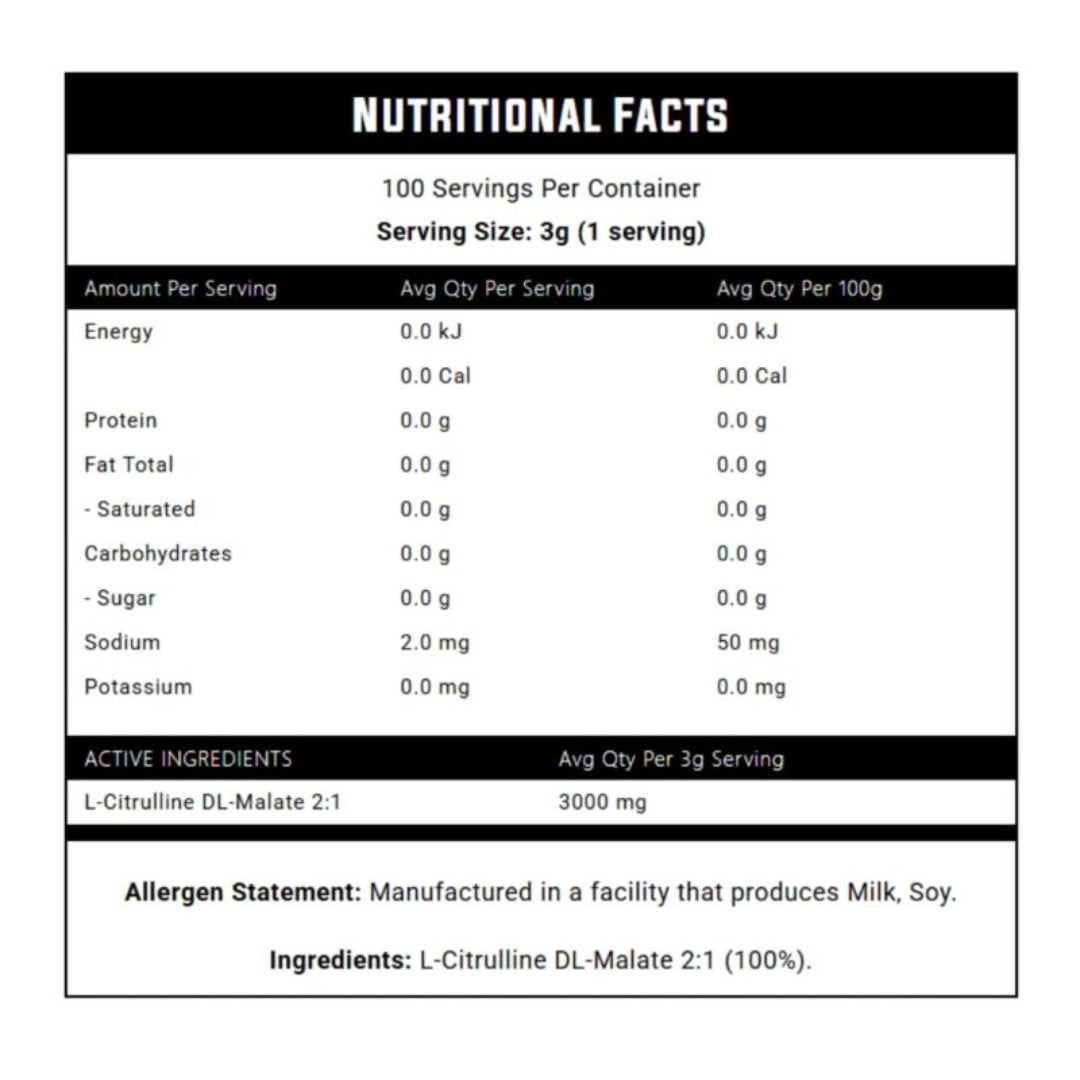 Nexus Sports Citrulline Malate 300g (100 serves)