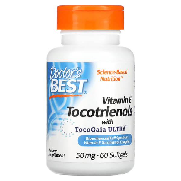 Doctor&#39;s Best Vitamin E Tocotrienols 50mg 60 Softgels