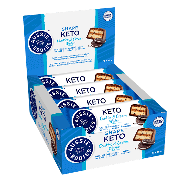 Aussie Bodies Shape Keto Bars 35g x12 Supplements.co.nz
