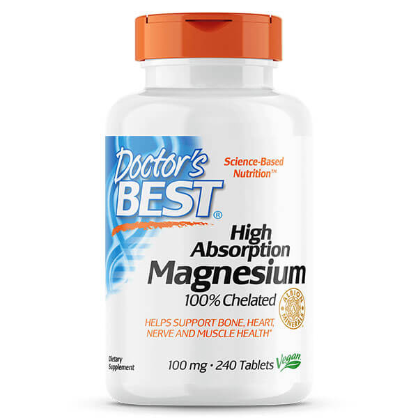 Doctor&#39;s Best High Absorption Magnesium 100mg 240 Tablets