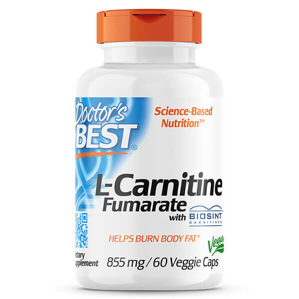 Doctor&#39;s Best L-Carnitine Fumarate 855mg 60 Veggie Capsules