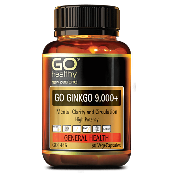 Go Healthy Go Ginkgo 9,000+ 60 Veggie Caps - Supplements.co.nz