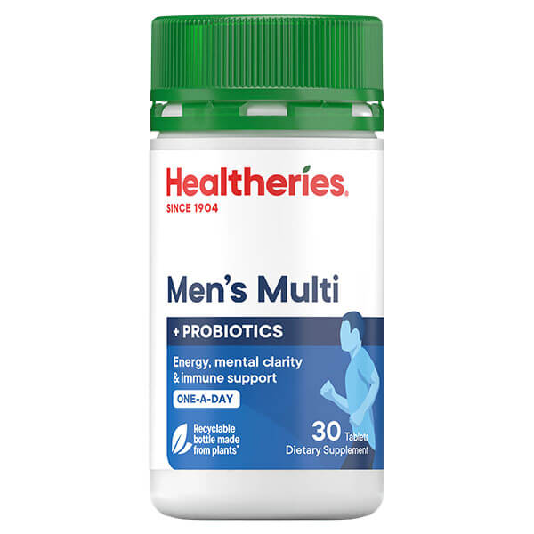 Healtheries Men&#39;s Multi One-a-Day with Probiotics 30 Tablets