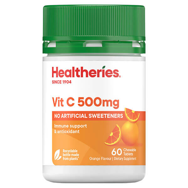 Healtheries Vitamin C 500mg 60 Chewable Tablets