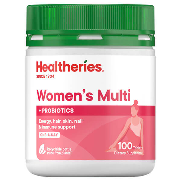 Healtheries Women&#39;s Multi One-A-Day with Probiotics 100 Tabs