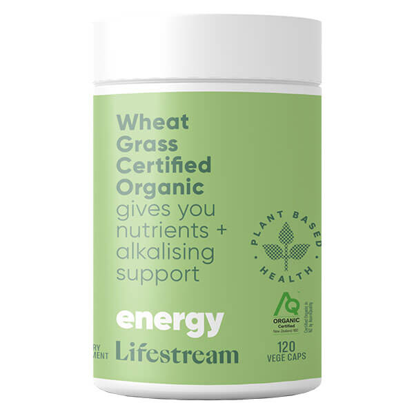 Lifestream Wheat Grass Certified Organic 120 Caps