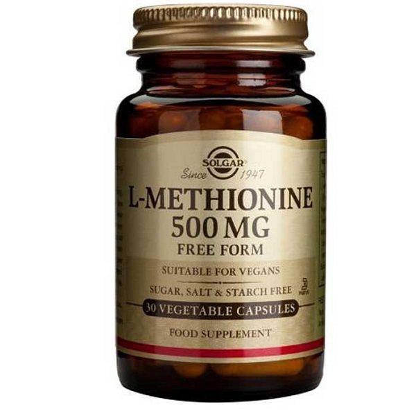 Solgar L-Methionine 500mg 30 veg caps-Physical Product-Solgar-Supplements.co.nz