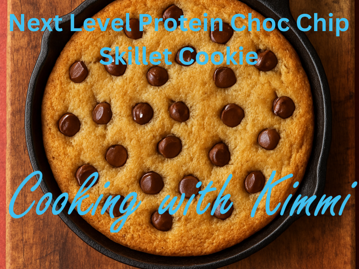Cooking with Kimmi - Next Level Protein Choc Chip Skillet Cookie