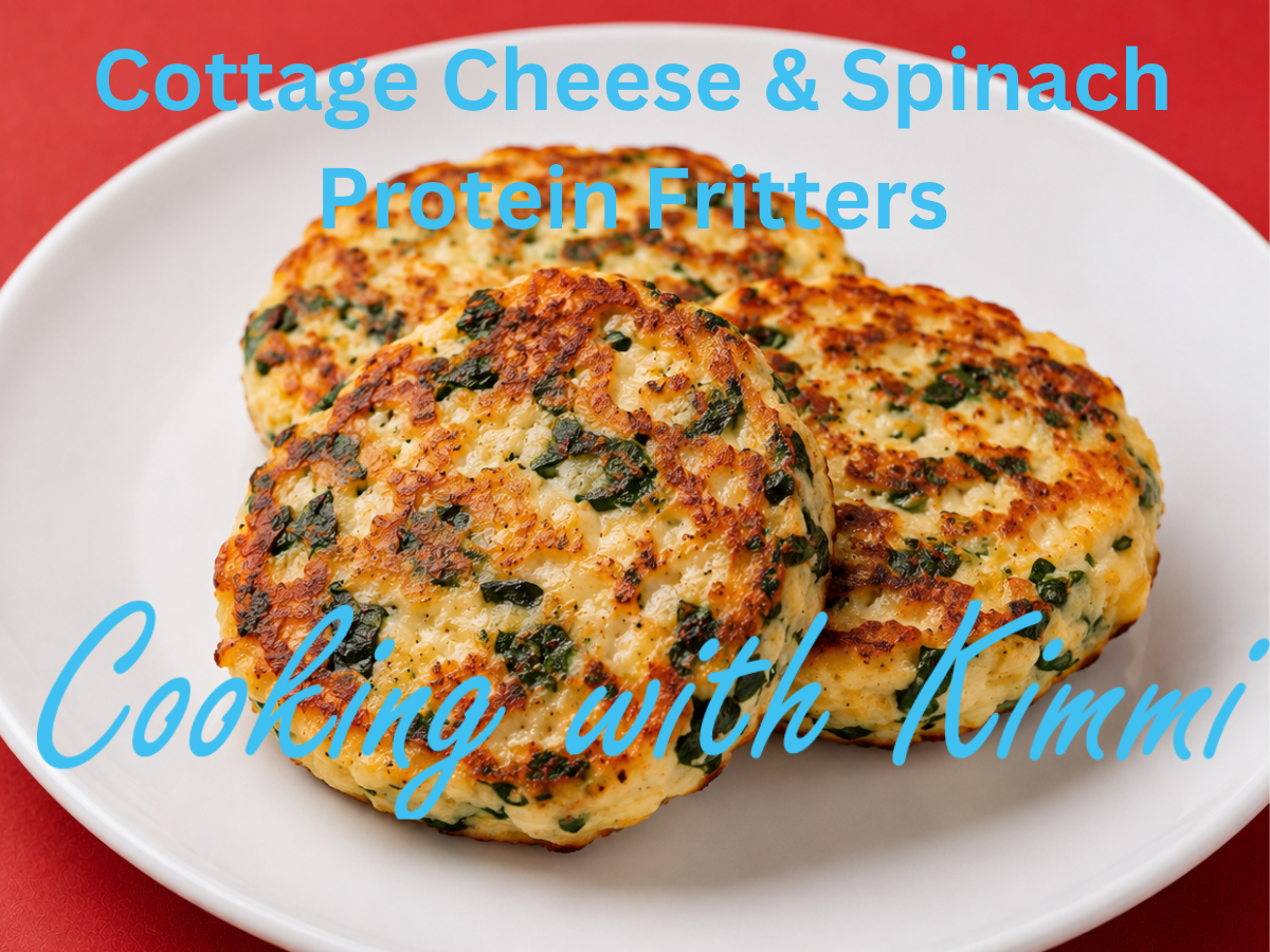 Cooking with Kimmi –  Cottage Cheese & Spinach Protein Fritters