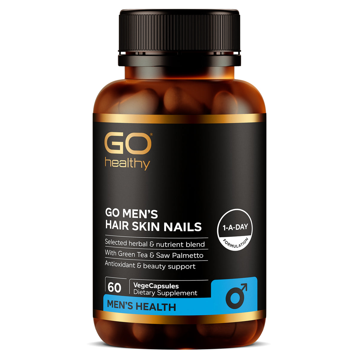 GO Men's Hair Skin Nails 60 VCaps 60