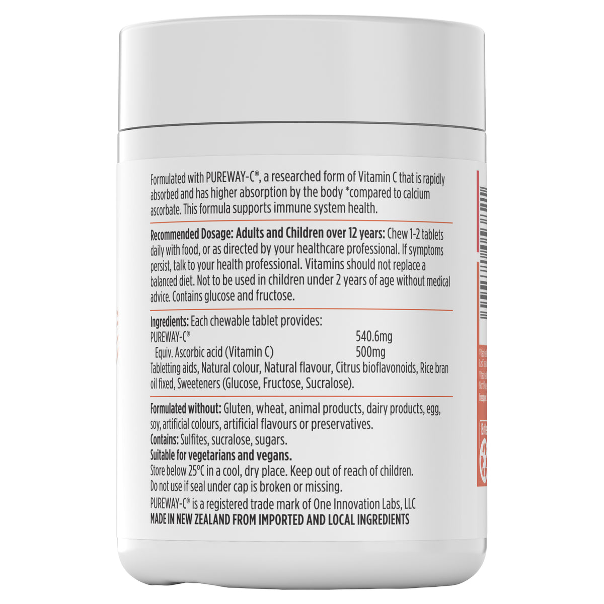 Rapid-C 500mg Chewables 120