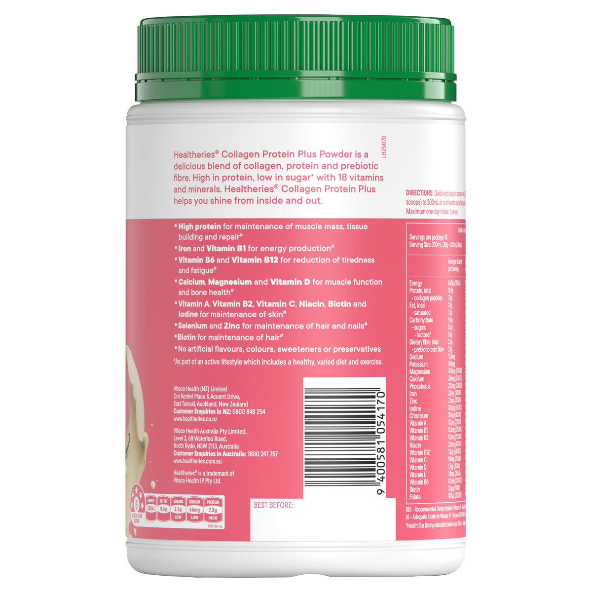 Collagen Protein Plus Vanilla 375g