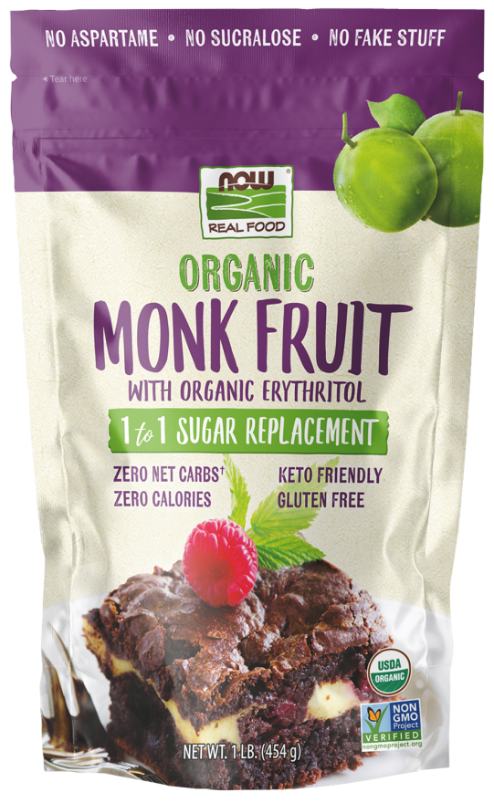 NOW Monk Fruit Organic with Organic Erythritol