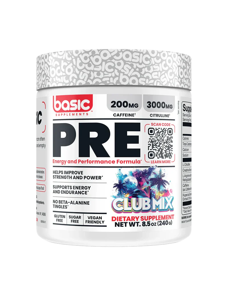 Basic Supplements Mass High Calorie Muscle Mass Gainer + Free Pre-Workout