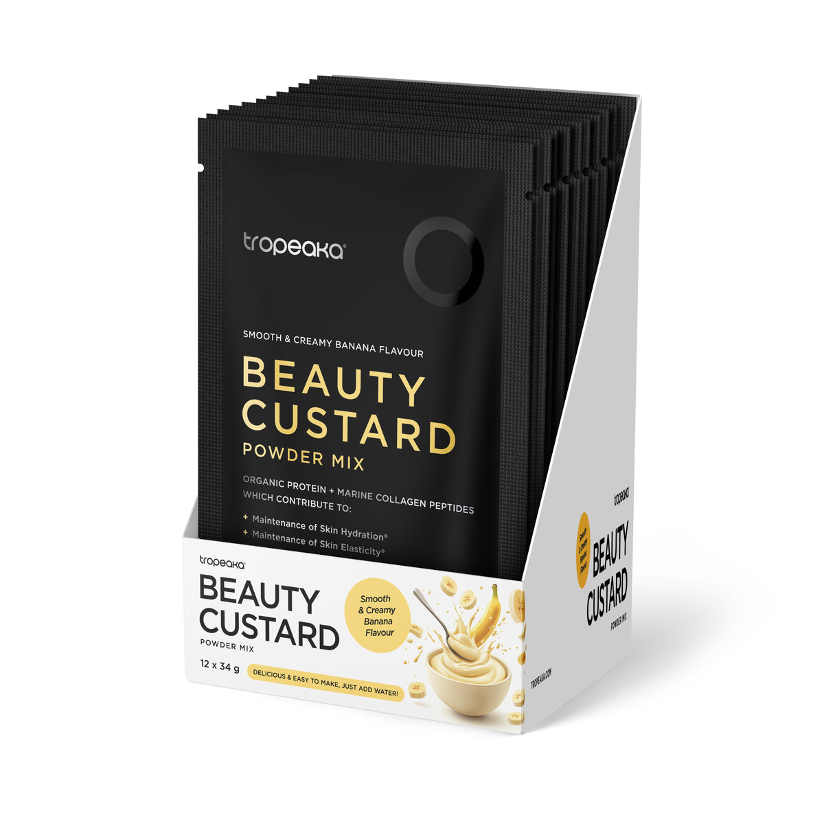 Tropeaka Beauty Custard - BANANA  (Box of 12 SINGLE SERVES)