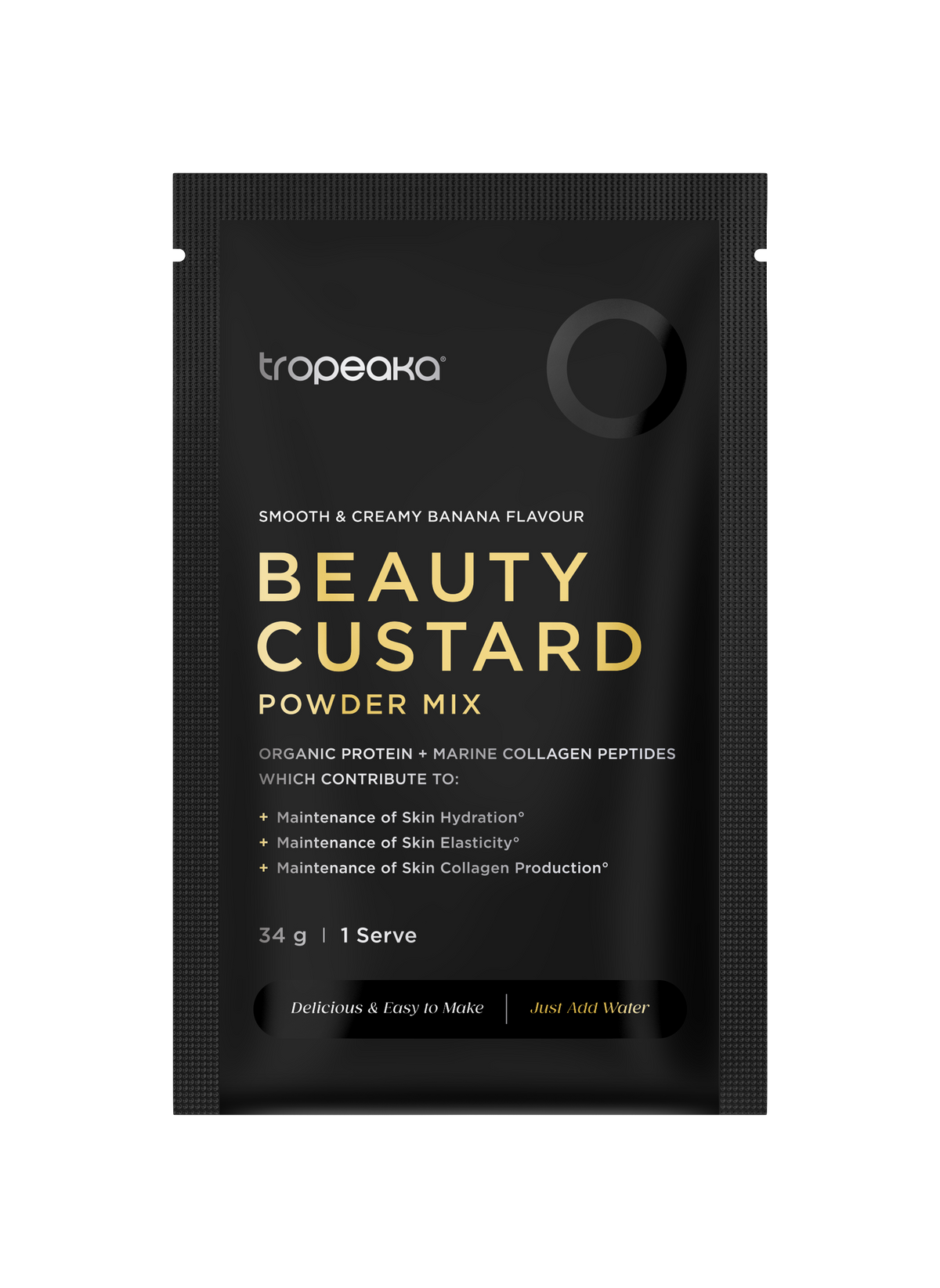 Tropeaka Beauty Custard - BANANA  (Box of 12 SINGLE SERVES)