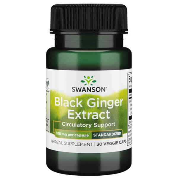 Swanson Black Ginger Extract 100mg 30 Caps