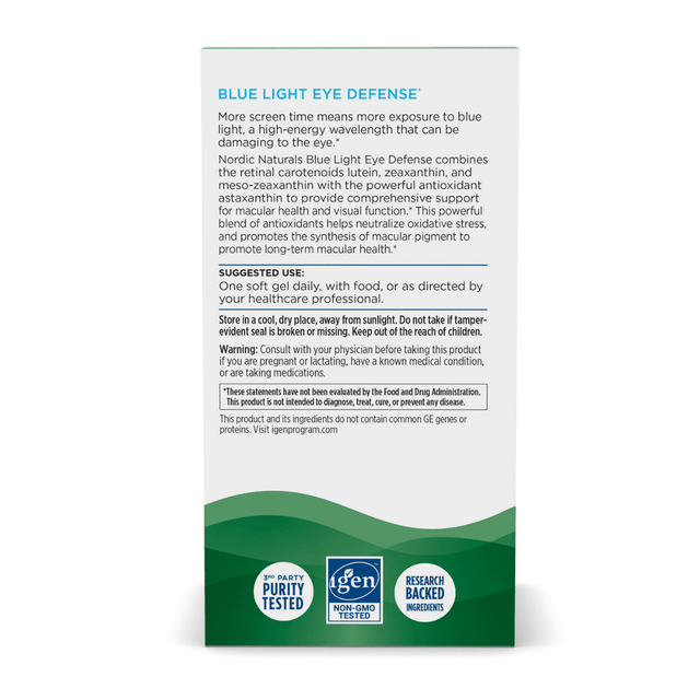 Nordic Naturals Blue Light Eye Defense 60 Softgels