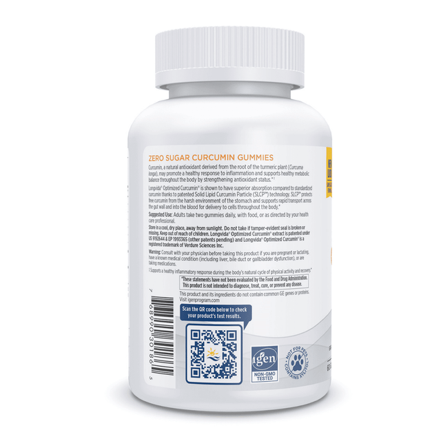 Nordic Naturals Zero Sugar Curcumin Gummies 60 Chewables