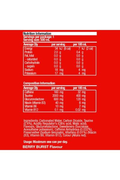 BSc ENERGY Cans 500ml (x12)