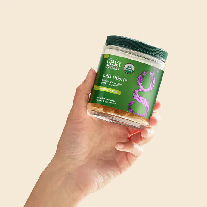 Gaia Herbs Milk Thistle Liver Support Gummies 60-Count Potent Extract