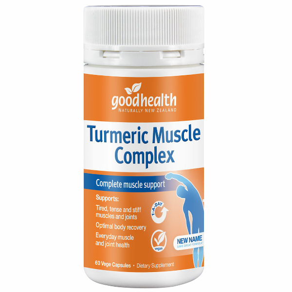 Good Health Turmeric Muscle Complex 60 Caps (Good Health Turmeric Sport Complex 60 Capsules) CLEARANCE Short Dated end of 03/2024