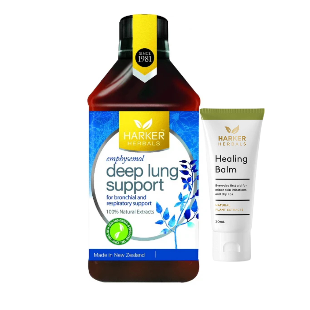 Harker Herbals Deep Lung Support 500ml + FREE Harkers Healing Balm