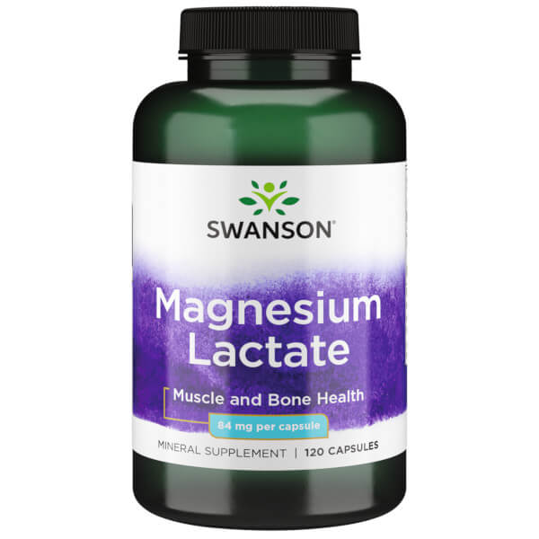 Swanson Magnesium Lactate 84mg 120 Caps