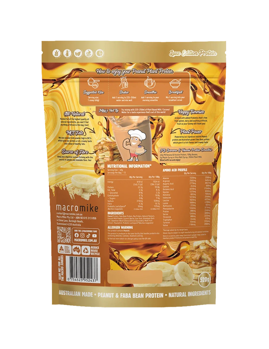 Macro Mike Peanut Plant Protein