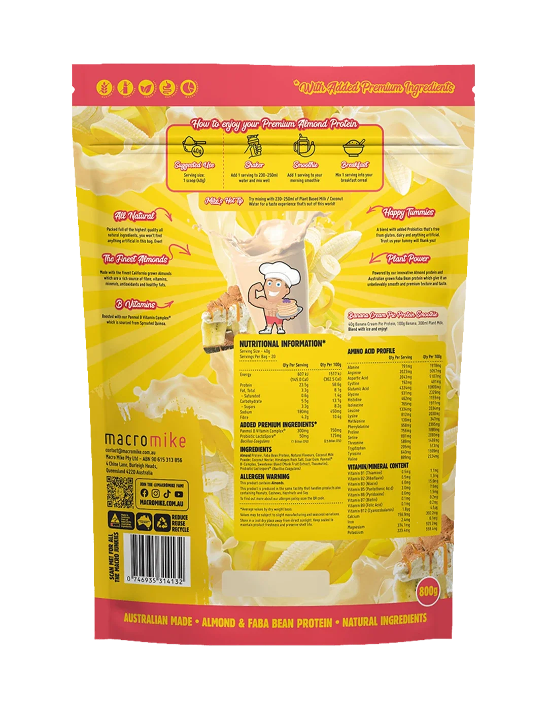 Macro Mike Premium Almond Protein