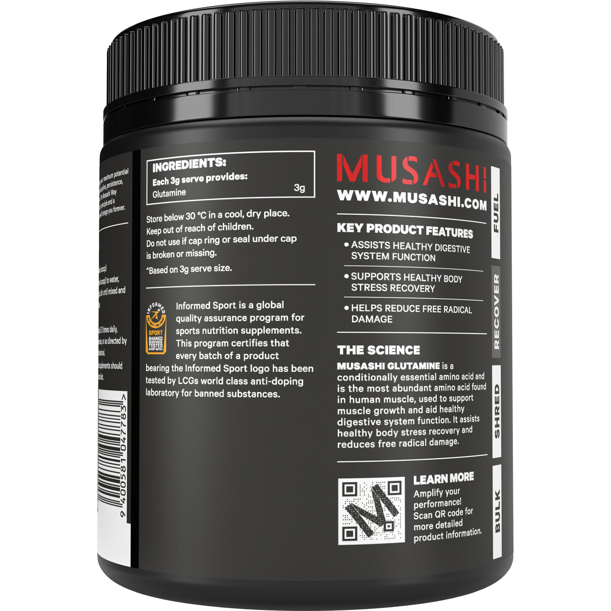 Musashi 100% Glutamine 350g