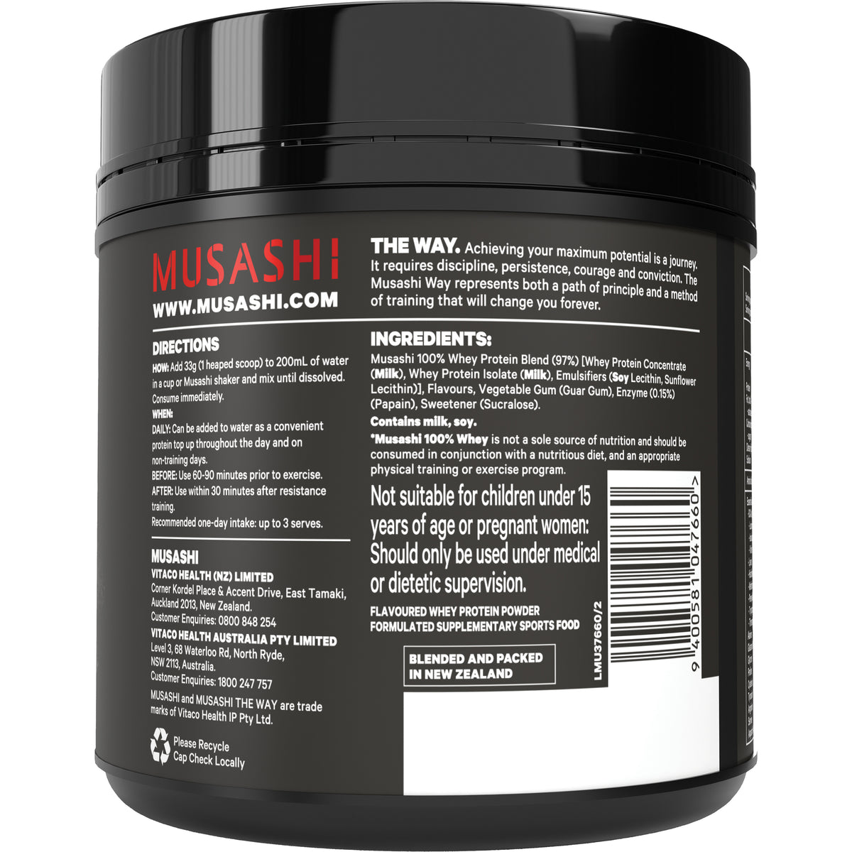 Musashi 100% Whey 330g