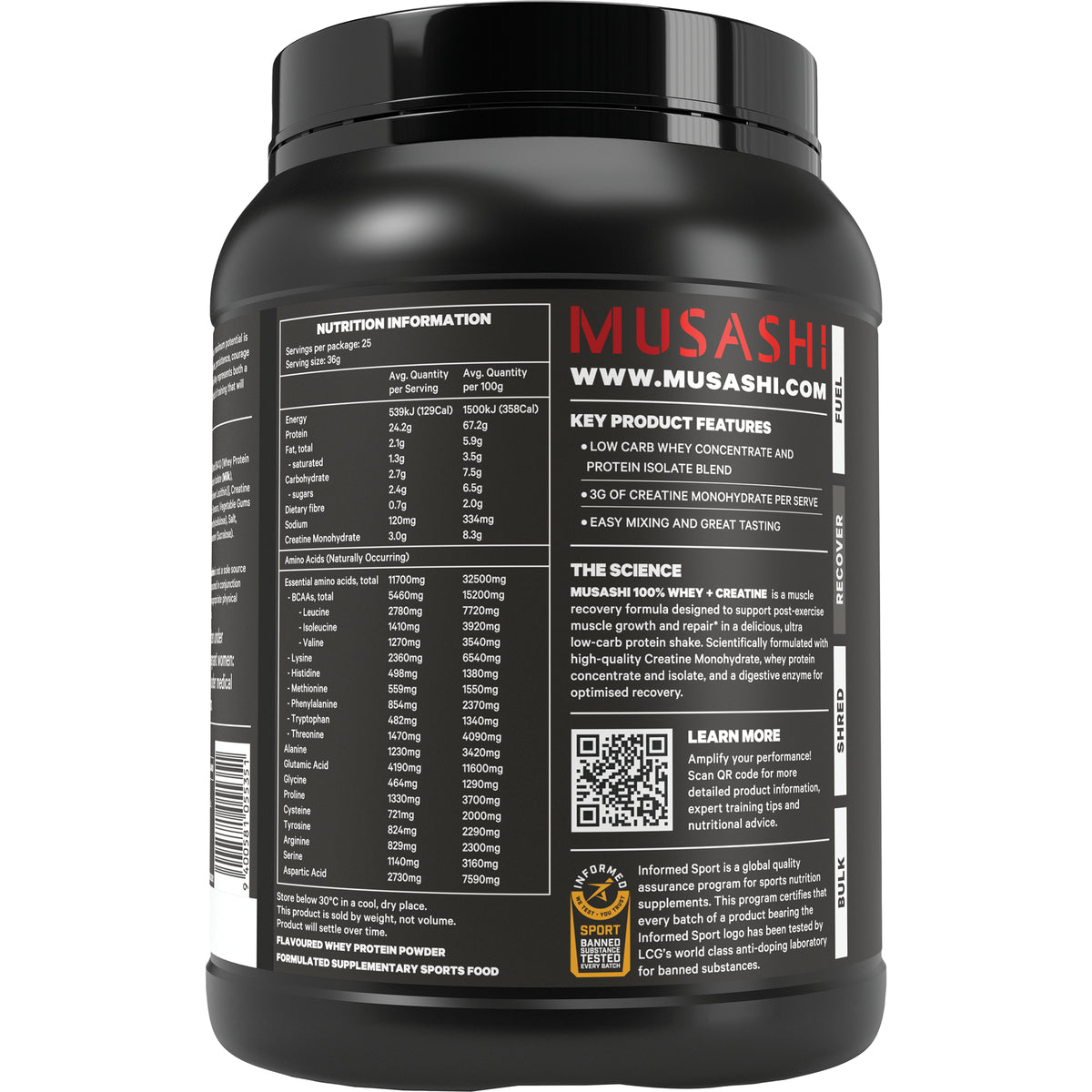 Musashi 100% Whey+ Creatine