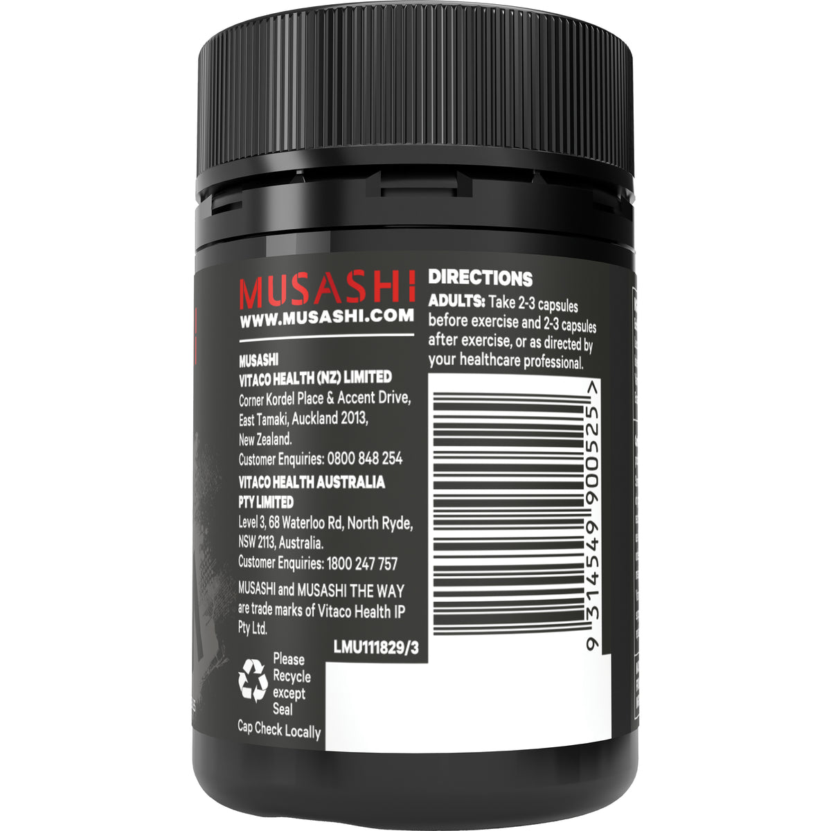 Musashi BCAA 60 Caps