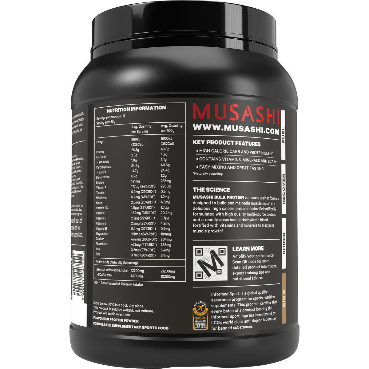 Musashi Bulk Protein 900g