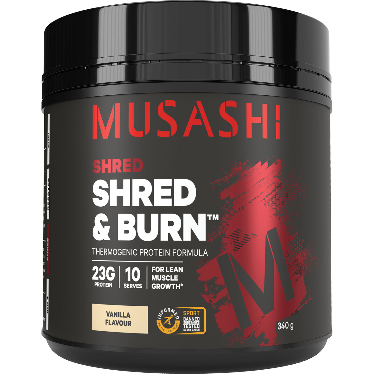 Musashi Shred & Burn Protein 340g