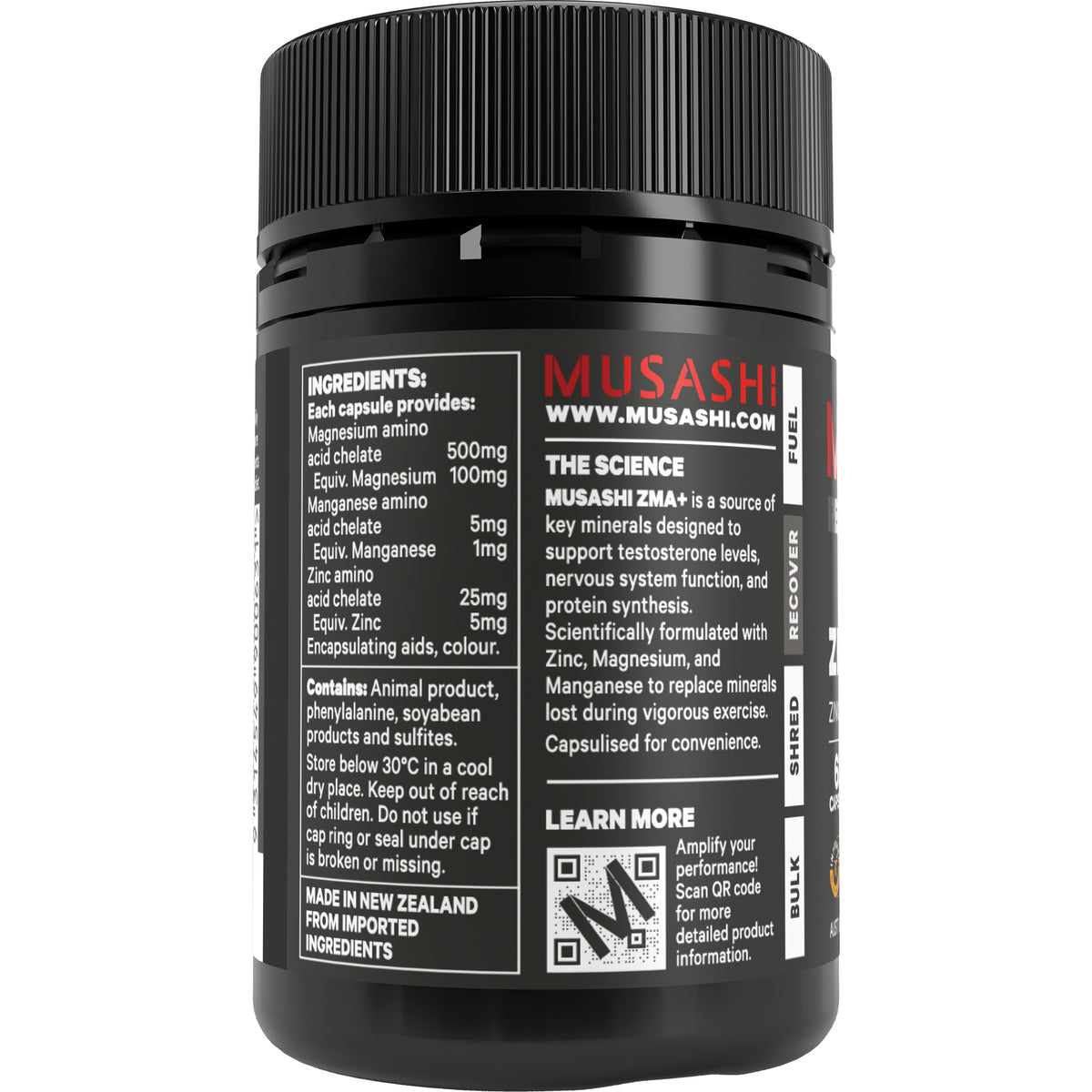 Musashi ZMA+ 60 Caps