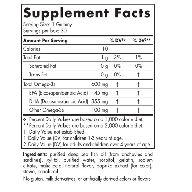 Nordic Naturals Zero Sugar Children's DHA Gummies x30