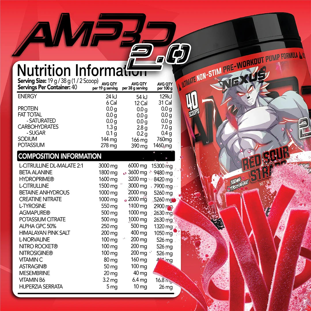Nexus AMP3D 2.0 Non-Stim Pre-Workout
