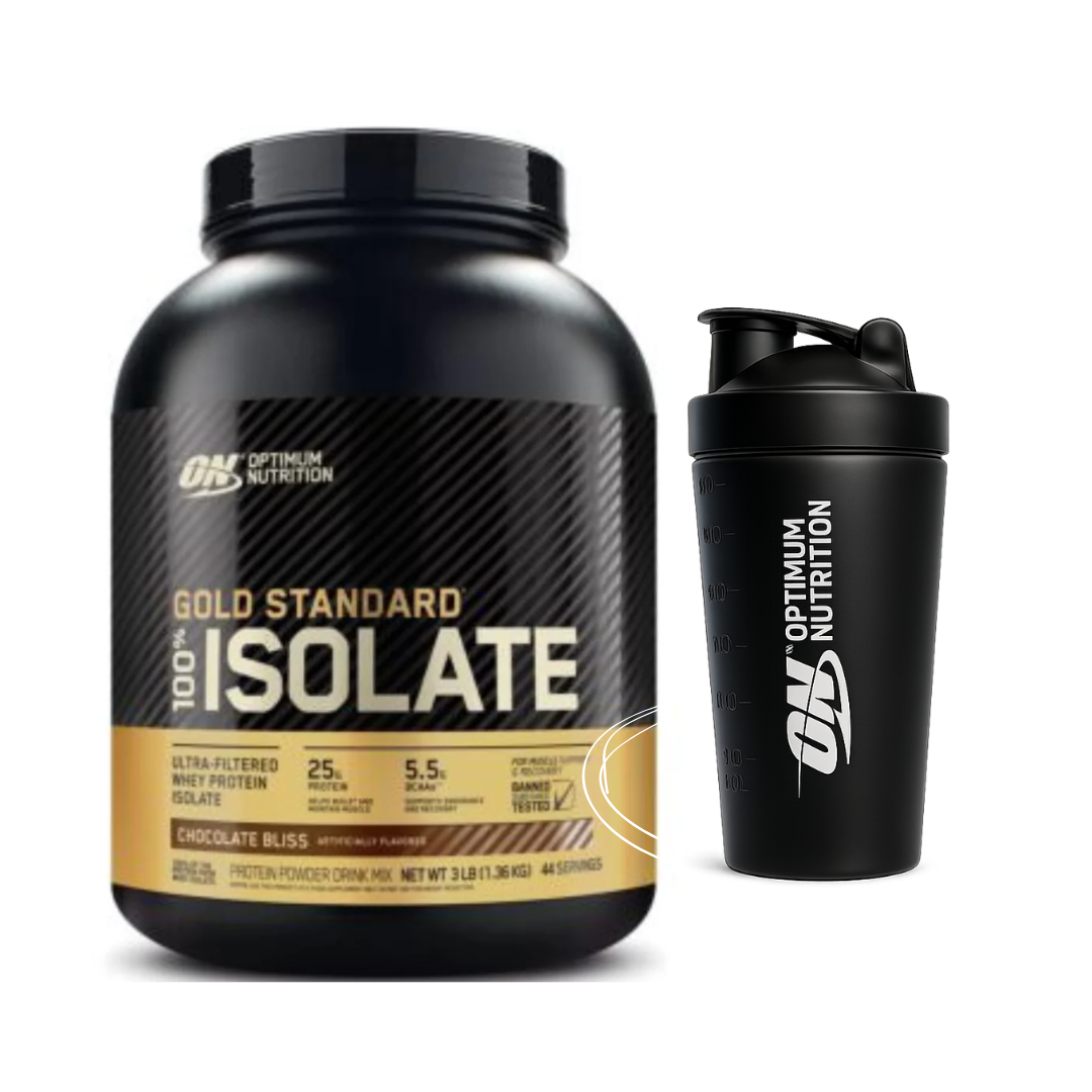 Optimum Nutrition Gold Standard 100% Isolate 2.28kg + Free Steel Optimum Nutrition Shaker