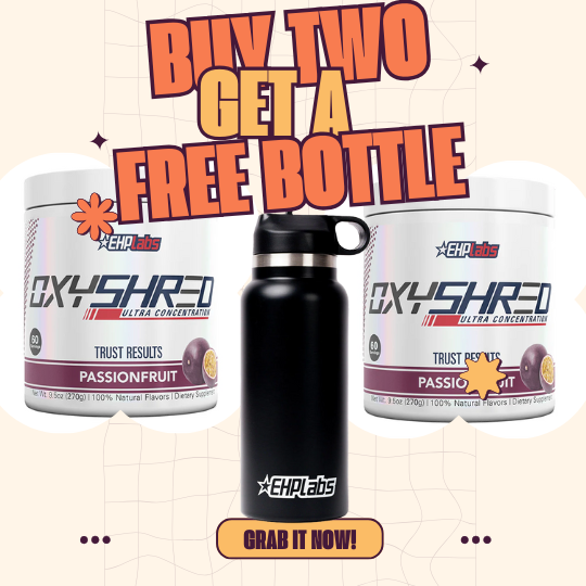 I see double deal - 2 x EHPLabs OxyShred 60 Serves with EHP Labs Stainless Steel Drink Bottle
