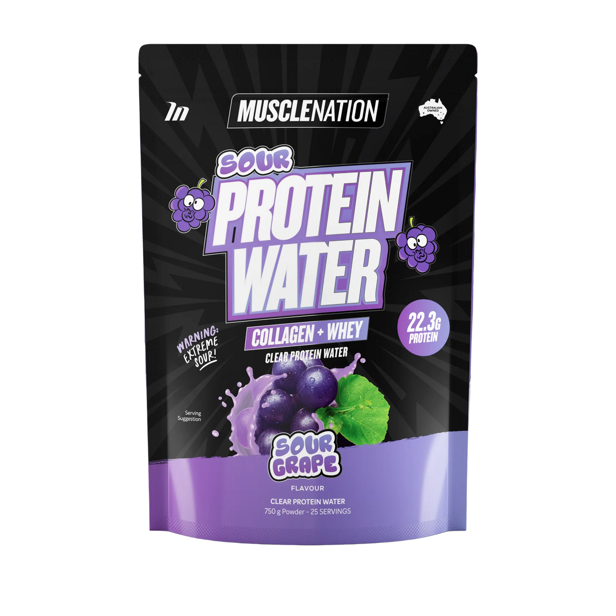 MUSCLE NATION SOUR PROTEIN WATER