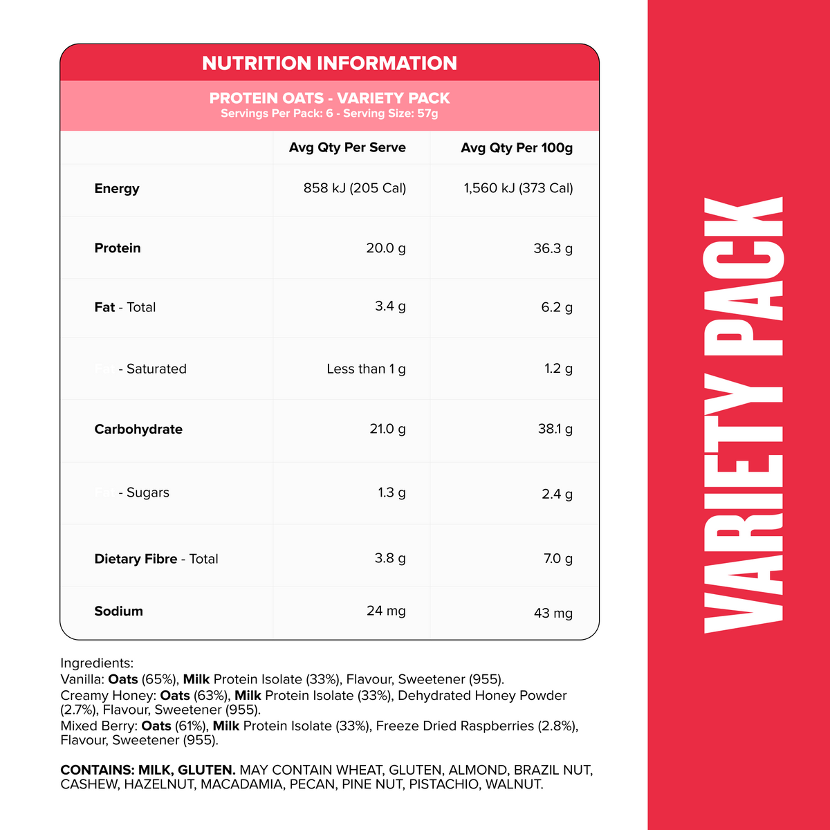 MUSCLE NATION PROTEIN QUICK OATS