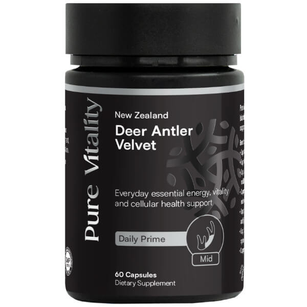 Pure Vitality Deer Antler Velvet - Daily Prime 60 Caps