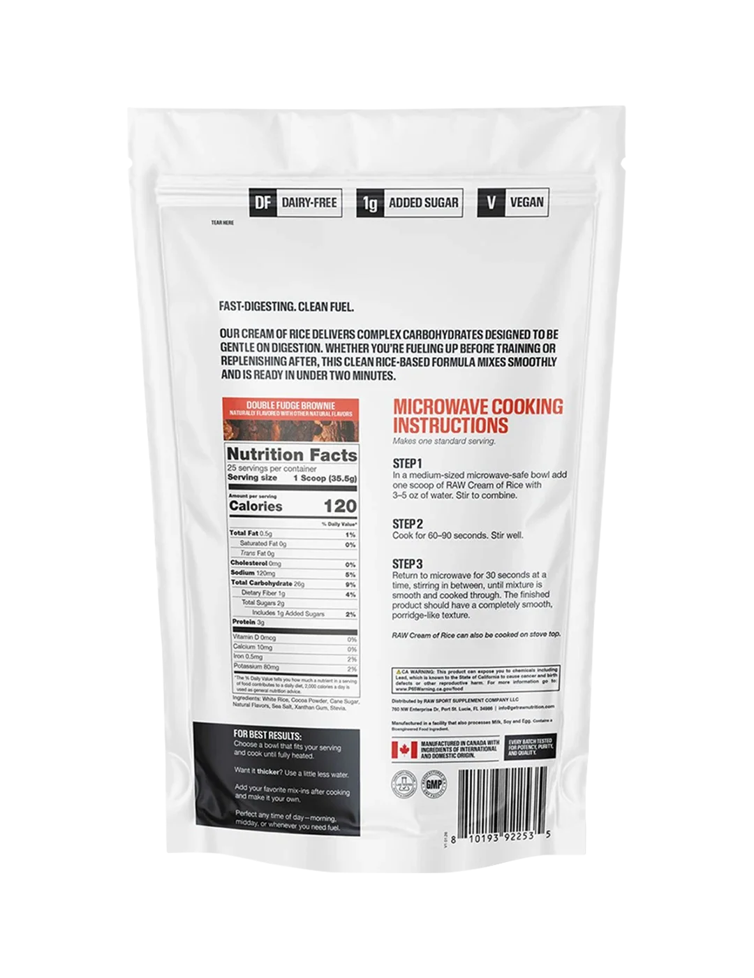 RAW Nutrition Cream of Rice