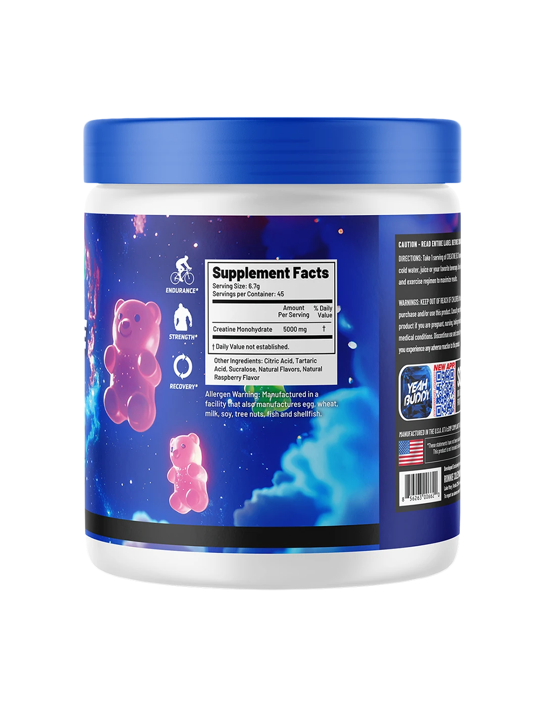 Ronnie Coleman Creatine Adventure Sour Galaxy - Supplement Facts