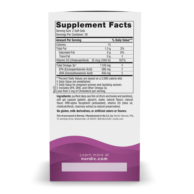 Nordic Naturals Postnatal Omega-3 60 Softgels